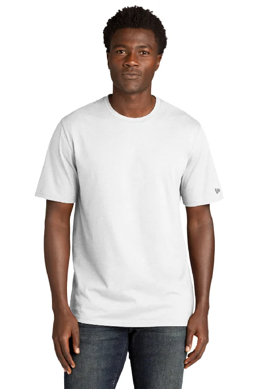 Weekend Extravaganza: Shop Now New Era Mens Moisture Wicking Short Sleeve Crewneck T-Shirt - White