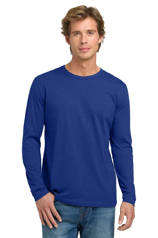 Amazing Value Next Level Mens Fine Jersey Long Sleeve Crewneck T-Shirt - Royal Blue