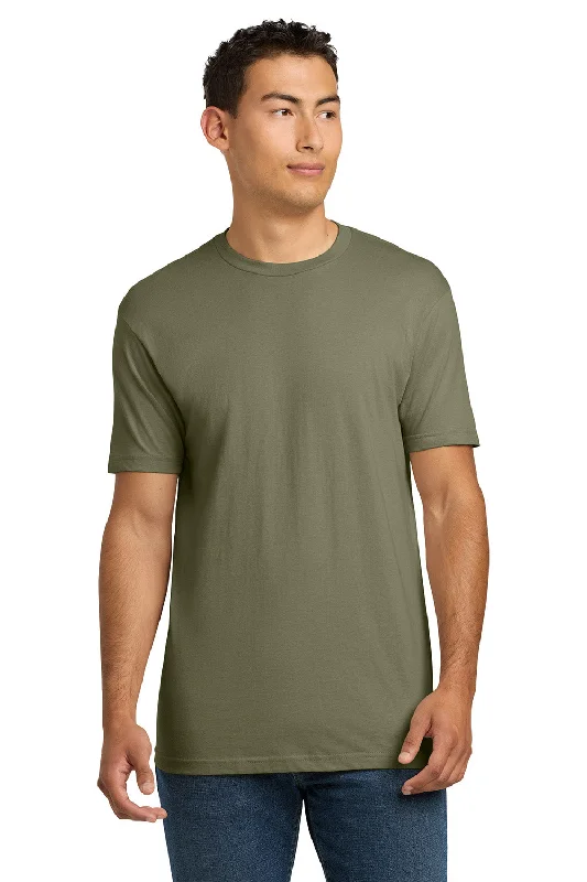 Exclusive Offer Next Level Mens Fine Jersey Short Sleeve Crewneck T-Shirt - Light Olive Green