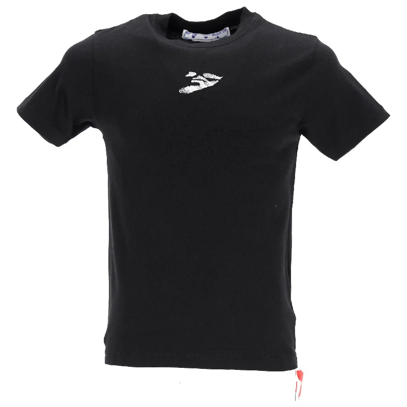 Limited Quantity Off-White Black Cotton Logo T-Shirt