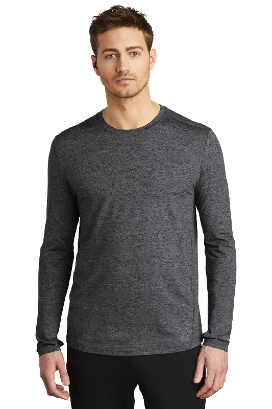 Reduced Price Ogio Mens Endurance Force Moisture Wicking Long Sleeve Crewneck T-Shirt - Heather Blacktop
