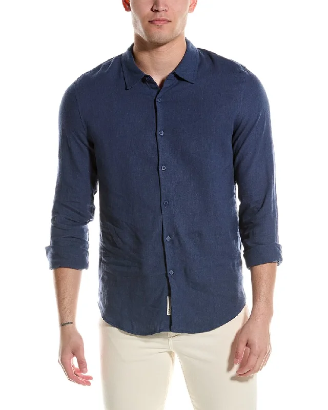 Final Clearance Onia Standard Linen-Blend Shirt