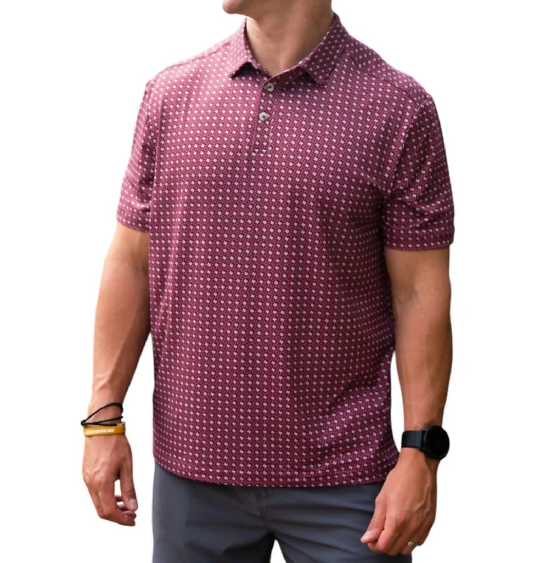 Weekend Discounts to Delight Performance Polo Texas In Maroon