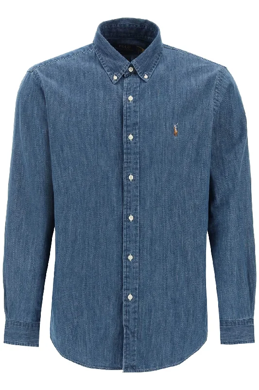 Online Exclusive Polo Ralph Lauren Men's Custom Fit Shirt In weight blue