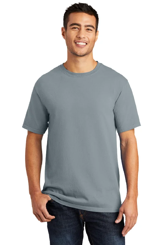 Sale Event Port & Company Mens Beach Wash Short Sleeve Crewneck T-Shirt - Dove Grey