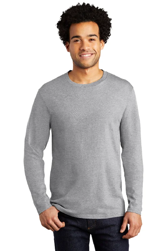 Big Discounts Port & Company Mens Bouncer Long Sleeve Crewneck T-Shirt - Heather Grey