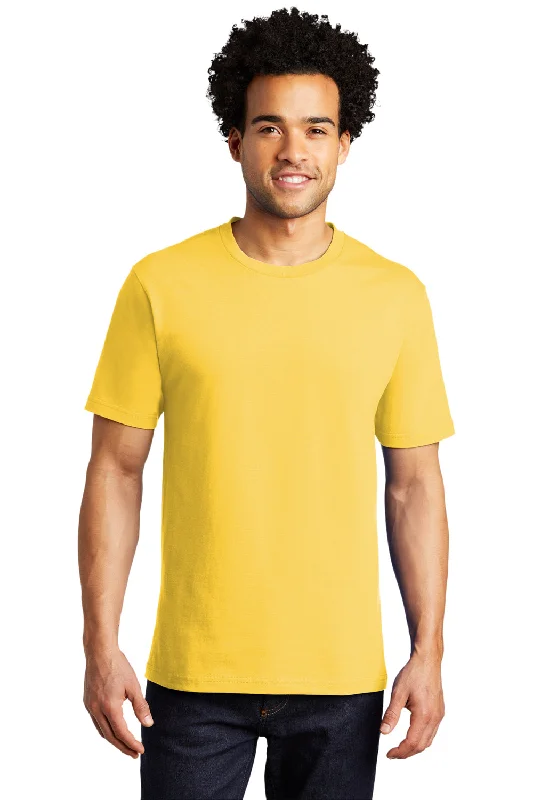 Unmissable Offer Port & Company Mens Bouncer Short Sleeve Crewneck T-Shirt - Lemon Yellow Unmissable Offer Port & Company Mens Bouncer Short Sleeve Crewneck T-Shirt - Lemon Yellow