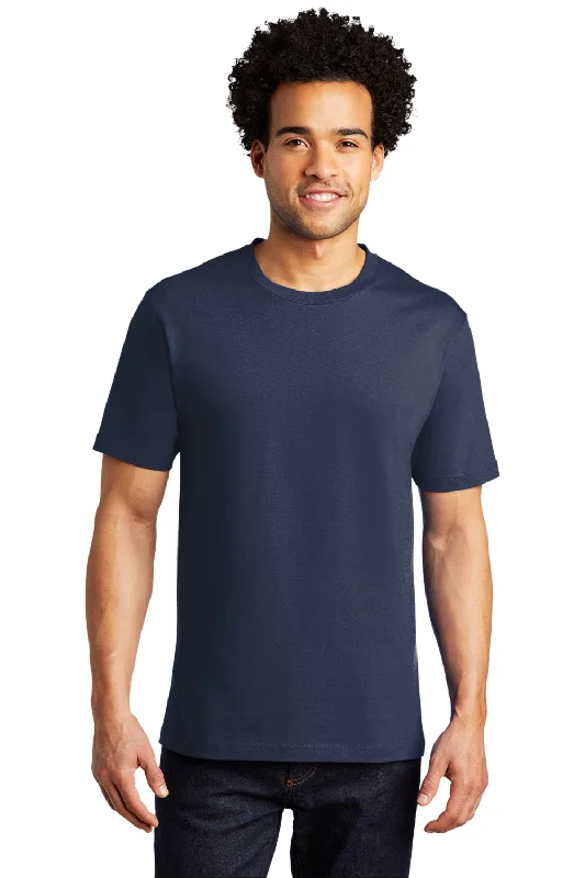 Steals and Deals Port & Company Mens Bouncer Short Sleeve Crewneck T-Shirt - Navy Blue