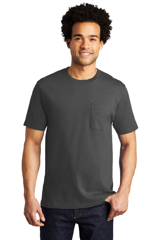 Exclusive Preview Port & Company Mens Bouncer Short Sleeve Crewneck T-Shirt w/ Pocket - Coal Grey Exclusive Preview Port & Company Mens Bouncer Short Sleeve Crewneck T-Shirt w/ Pocket - Coal Grey