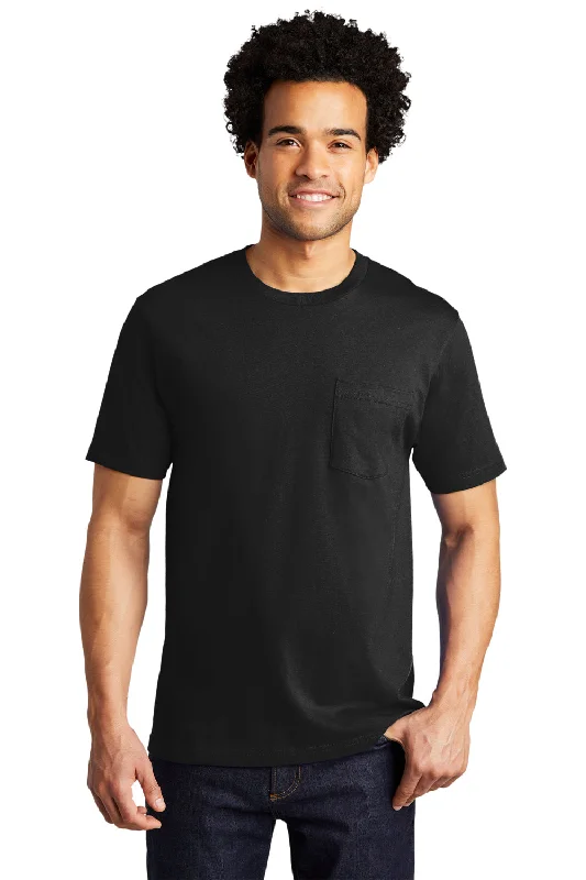 Anniversary Sale Port & Company Mens Bouncer Short Sleeve Crewneck T-Shirt w/ Pocket - Deep Black Anniversary Sale Port & Company Mens Bouncer Short Sleeve Crewneck T-Shirt w/ Pocket - Deep Black