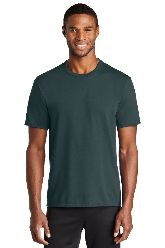 Huge Discounts Port & Company Mens Dry Zone Performance Moisture Wicking Short Sleeve Crewneck T-Shirt - Dark Green Huge Discounts Port & Company Mens Dry Zone Performance Moisture Wicking Short Sleeve Crewneck T-Shirt - Dark Green
