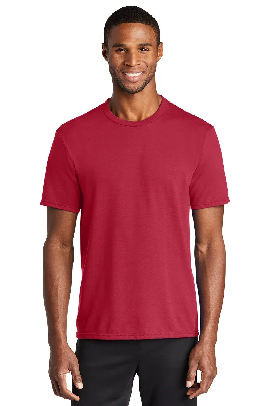 Deal Dash Port & Company Mens Dry Zone Performance Moisture Wicking Short Sleeve Crewneck T-Shirt - Red Deal Dash Port & Company Mens Dry Zone Performance Moisture Wicking Short Sleeve Crewneck T-Shirt - Red