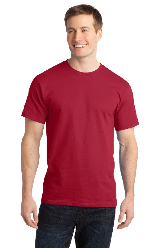 The Best Prices Port & Company Mens Short Sleeve Crewneck T-Shirt - Red