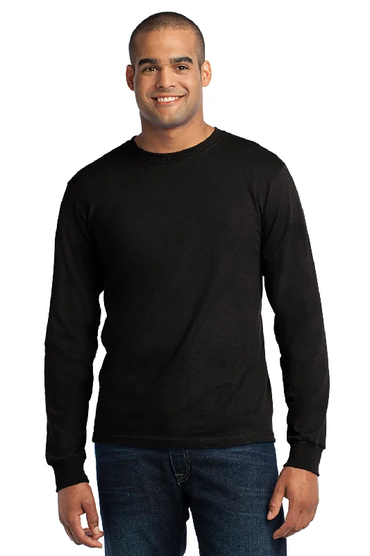 Unmissable Offer Port & Company Mens USA Made Long Sleeve Crewneck T-Shirt - Black - Closeout Unmissable Offer Port & Company Mens USA Made Long Sleeve Crewneck T-Shirt - Black - Closeout