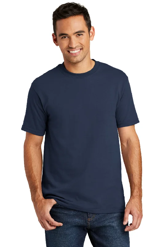 Shop the Weekend Away Port & Company Mens USA Made Short Sleeve Crewneck T-Shirt - Navy Blue - Closeout Shop the Weekend Away Port & Company Mens USA Made Short Sleeve Crewneck T-Shirt - Navy Blue - Closeout
