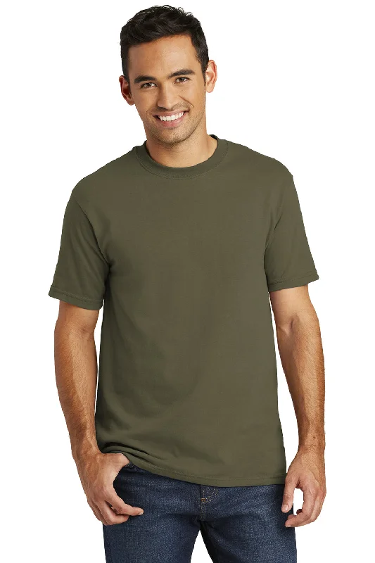 Weekend Discounts to Delight Port & Company Mens USA Made Short Sleeve Crewneck T-Shirt - Olive Drab Green - Closeout Weekend Discounts to Delight Port & Company Mens USA Made Short Sleeve Crewneck T-Shirt - Olive Drab Green - Closeout