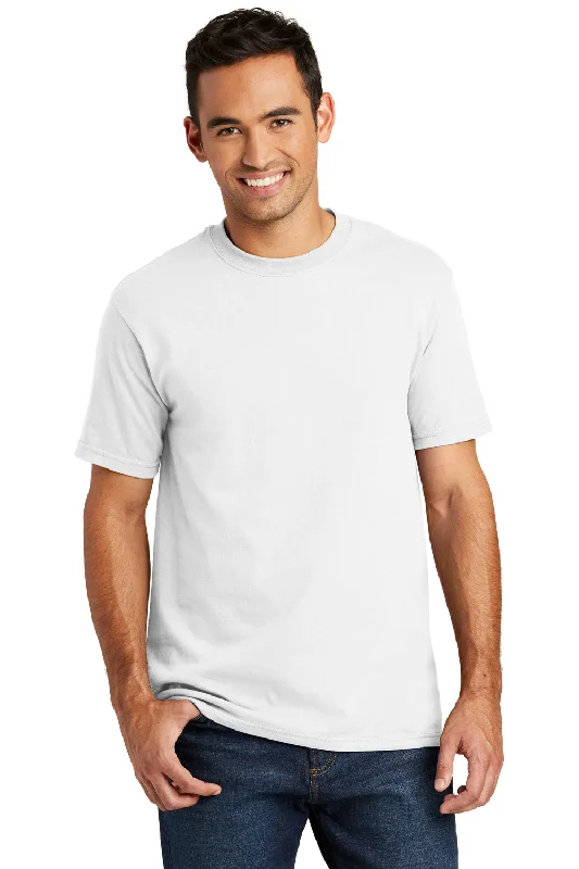 Year-End Clearance Port & Company Mens USA Made Short Sleeve Crewneck T-Shirt - White - Closeout Year-End Clearance Port & Company Mens USA Made Short Sleeve Crewneck T-Shirt - White - Closeout