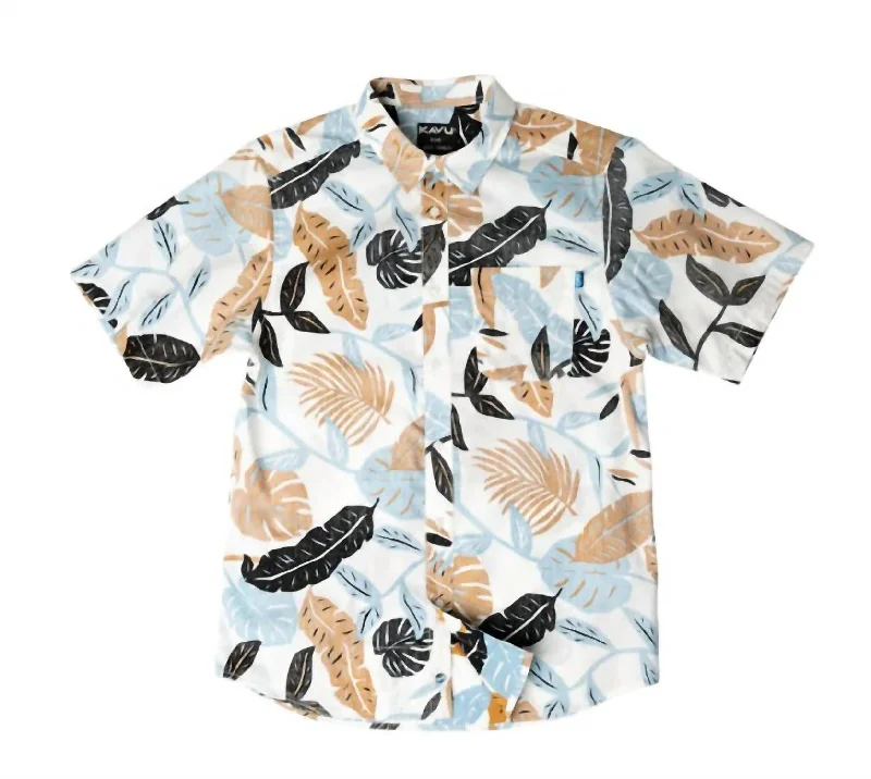 Midnight Sale Printed Top Spot Cotton Shirt In Palm Palm