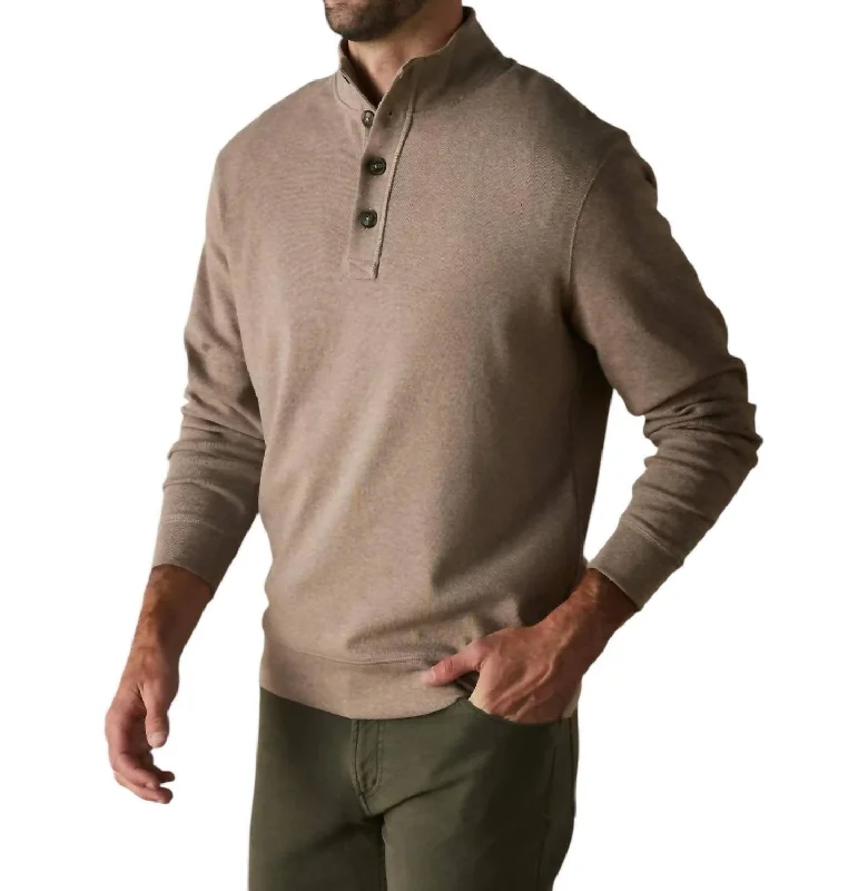Price Smash Puremeso Button Popover Shirt In Taupe