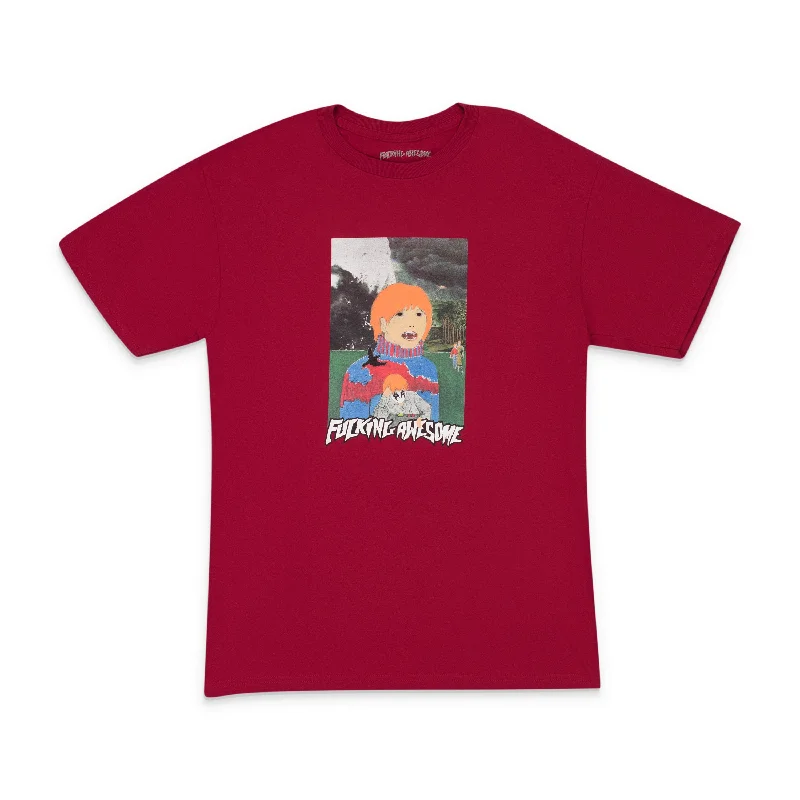 YEAR-End Sale RED PAINTED AIDAN TEE
