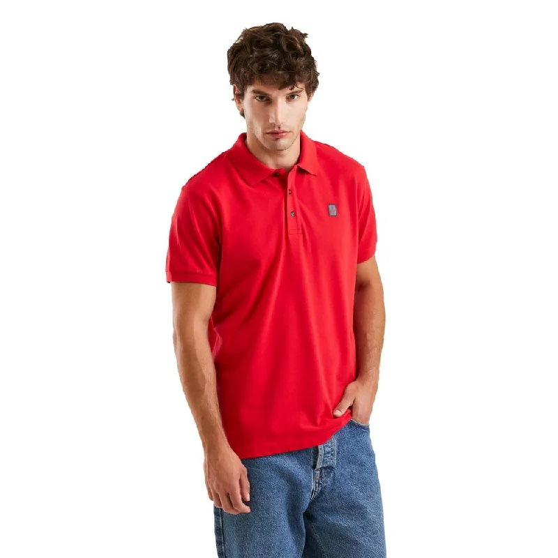 Flash Deal Refrigiwear Crimson Cotton Polo with Signature Men's Emblem