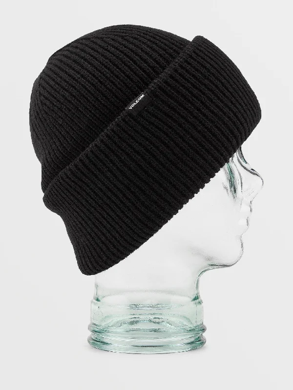 Great Deal Mens Roller Beanie - Black