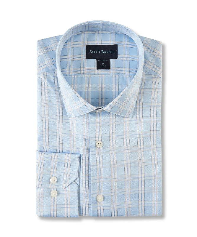 Act Fast Sateen Shadow Plaid, Sky
