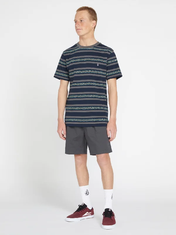 Fantastic Deals Seed Stone Crew Short Sleeve Shirt - Navy