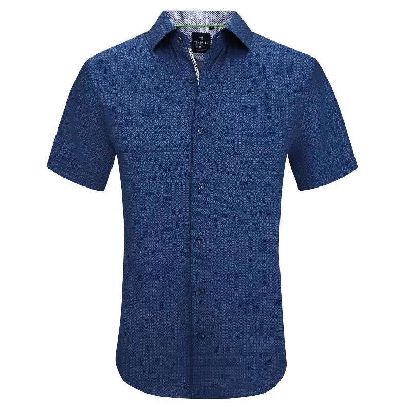 Price Drop Slim Fit Short Sleeve Performance Stretch Button Down