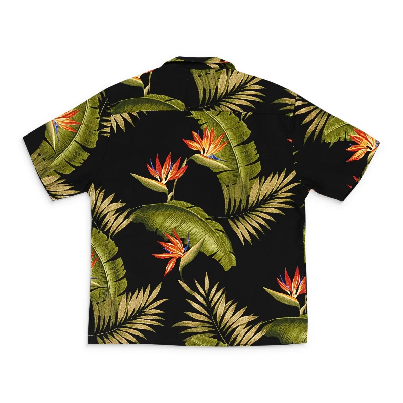 New Arrival SNAP HAWAIIAN BLACK/GREEN SNAP BUTTON CLOSURE