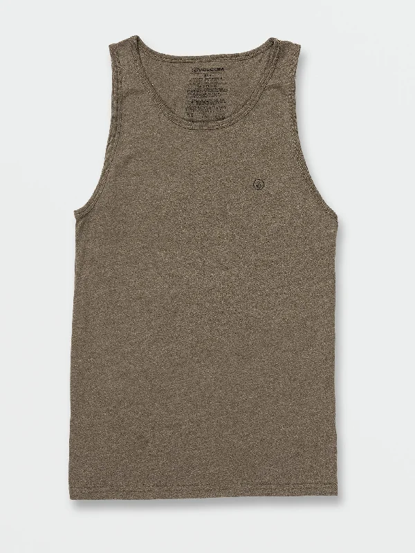 Value Deals Solid Heather Tank - Martini Olive
