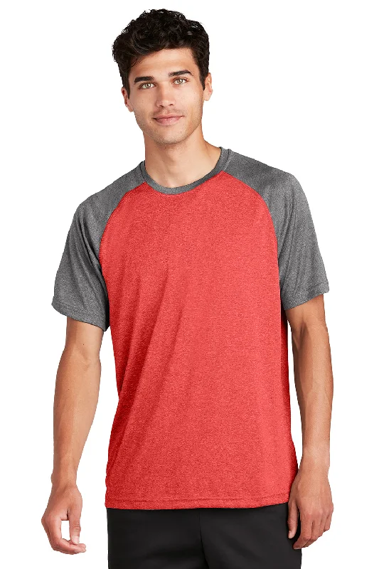 Fantastic Deals Sport-Tek Mens Contender Heather Moisture Wicking Short Sleeve Crewneck T-Shirt - Heather Scarlet Red/Heather Graphite Grey Fantastic Deals Sport-Tek Mens Contender Heather Moisture Wicking Short Sleeve Crewneck T-Shirt - Heather Scarlet Red/Heather Graphite Grey