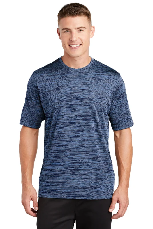 YEAR-End Clearance Sport-Tek Mens Electric Heather Moisture Wicking Short Sleeve Crewneck T-Shirt - Carolina Blue/True Navy Blue Electric YEAR-End Clearance Sport-Tek Mens Electric Heather Moisture Wicking Short Sleeve Crewneck T-Shirt - Carolina Blue/True Navy Blue Electric