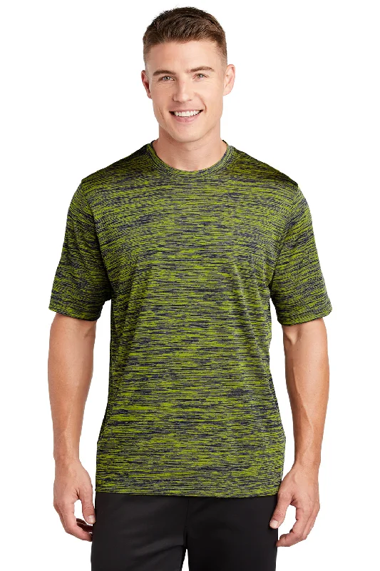 Stock Clearance Sport-Tek Mens Electric Heather Moisture Wicking Short Sleeve Crewneck T-Shirt - Lime Shock Green/True Navy Blue Electric Stock Clearance Sport-Tek Mens Electric Heather Moisture Wicking Short Sleeve Crewneck T-Shirt - Lime Shock Green/True Navy Blue Electric
