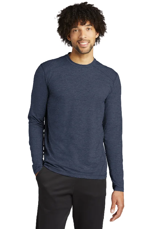 Weekend Bargains to Indulge In Sport-Tek Mens Exchange 1.5 Long Sleeve Crewneck T-Shirt - Heather Dark Denim Blue Weekend Bargains to Indulge In Sport-Tek Mens Exchange 1.5 Long Sleeve Crewneck T-Shirt - Heather Dark Denim Blue