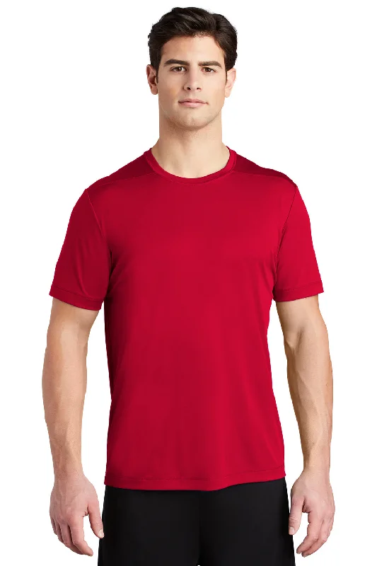 Super Deal Sport-Tek Mens Moisture Wicking Short Sleeve Crewneck T-Shirt - True Red