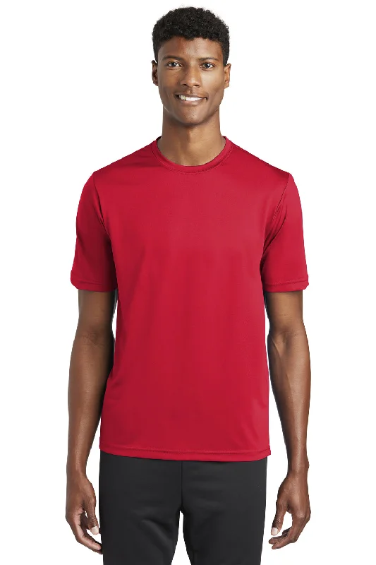 Hot Buy Sport-Tek Mens Tough Moisture Wicking Short Sleeve Crewneck T-Shirt - Deep Red Hot Buy Sport-Tek Mens Tough Moisture Wicking Short Sleeve Crewneck T-Shirt - Deep Red