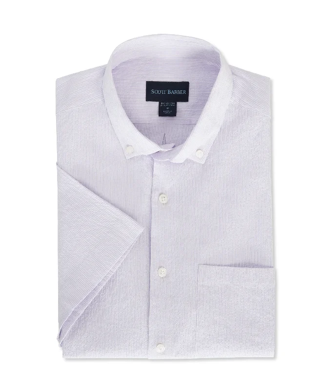 Weekend Savings Delight Stretch Seersucker Mini Stripe, Grapeade