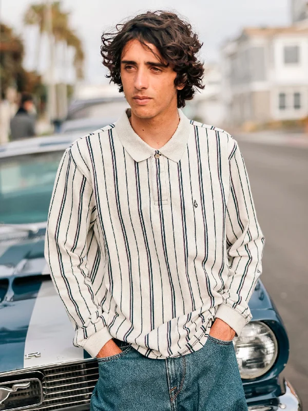Lowest Price Sumpter Long Sleeve Polo - White Flash