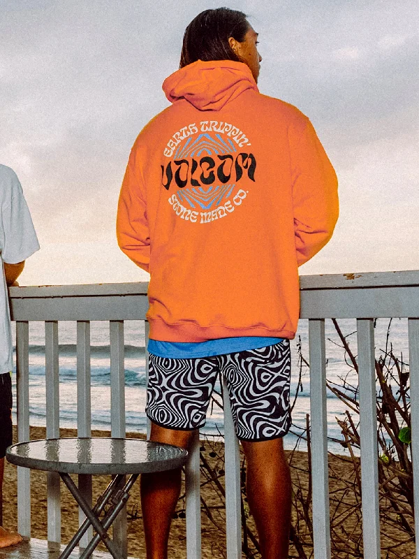 Price Drop Terry Stoned Hoodie - Turbo Orange