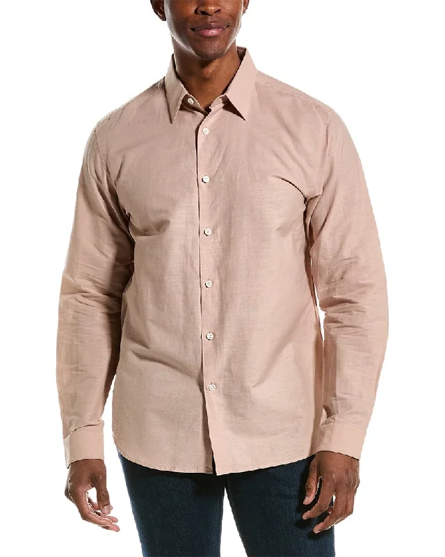 Markdowns Theory Irving Essential Linen-Blend Shirt