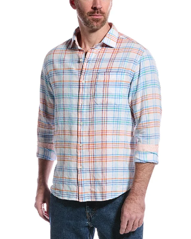 Buy More, Save More Tommy Bahama Barbados Breeze La Vida Check Linen-Blend Shirt