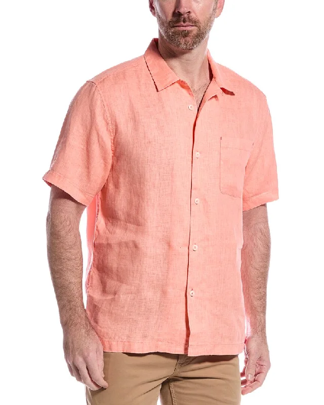 Bonus Savings Tommy Bahama Linen Sea Glass Camp Woven Shirt