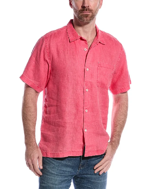 Seasonal Clearance Tommy Bahama Linen Sea Glass Camp Woven Shirt