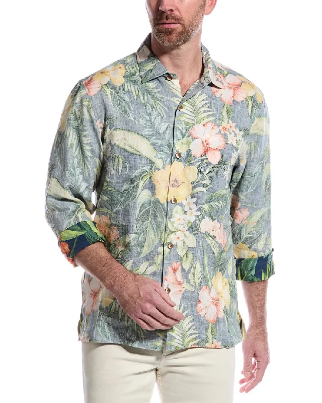 Markdowns Tommy Bahama Midnight Hibiscus Linen Shirt