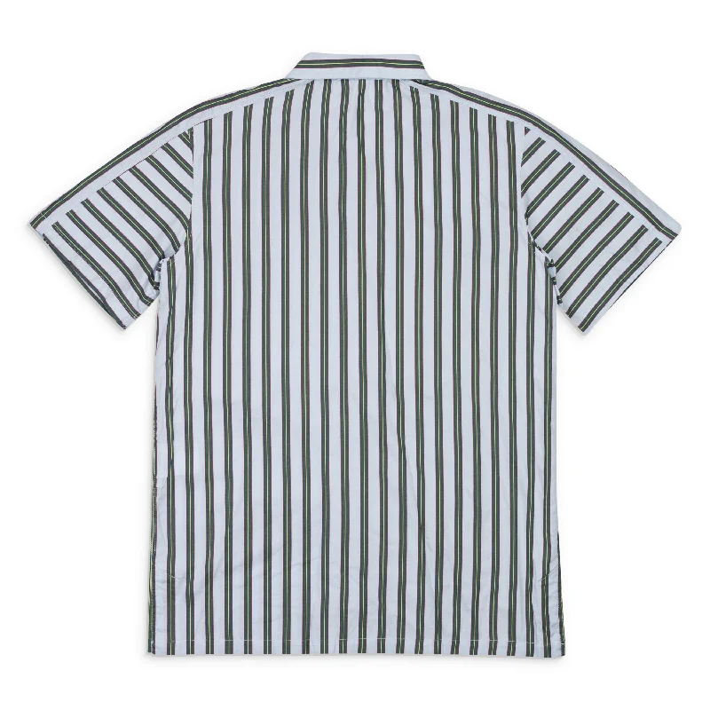 Huge Savings UNIVERSITY STRIPE GREEN CAMP SHIRT POPLIN