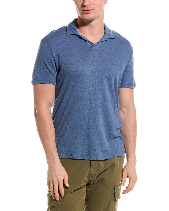 Buy Now Velvet by Graham & Spencer Beck Linen-Blend Polo Shirt