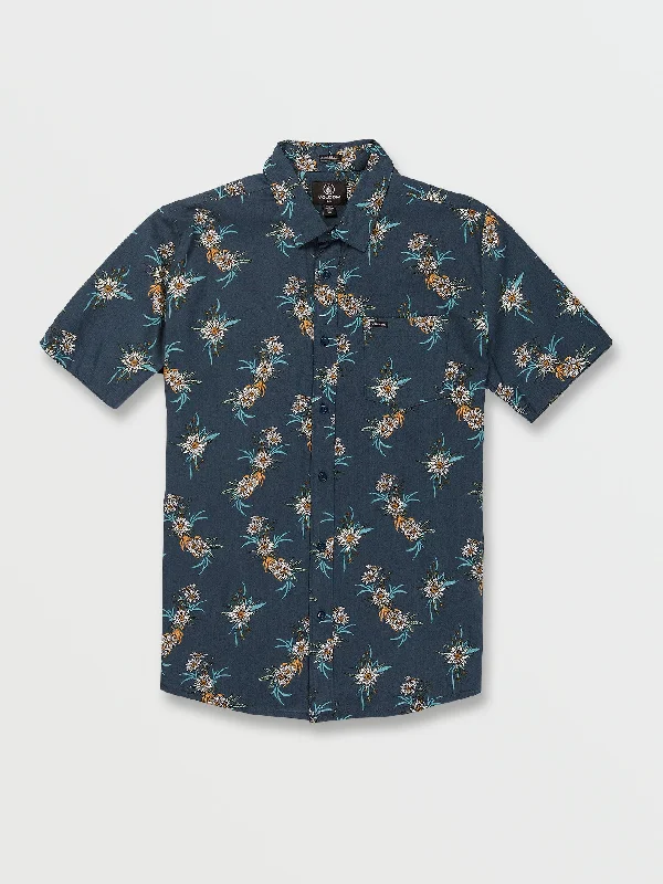 Overstock Sale Viber Vison Short Sleeve Shirt - Marina Blue