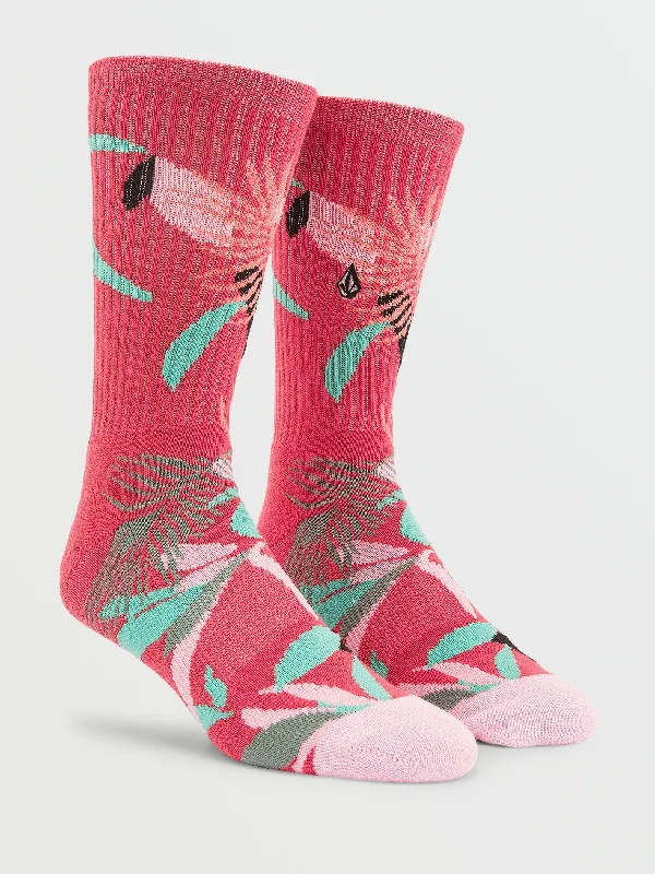 Steals and Deals Vibes Socks - Living Coral
