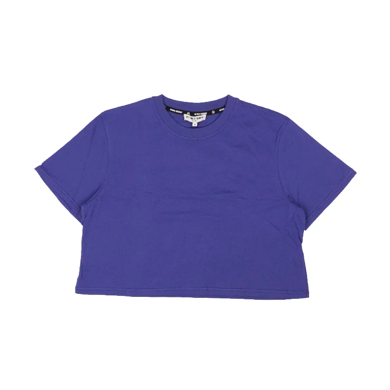 Crazy Savings Violet Cotton Blank Cropped T-Shirt